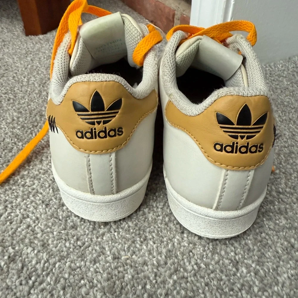 Adidas Kids Sneakers - Cream‎ with Orange and Yellow Accents Disney